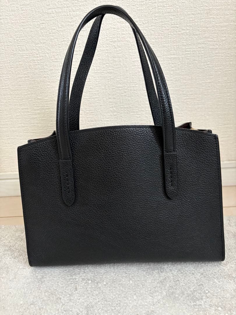 美品 COACH ブラック ハンドバッグ
