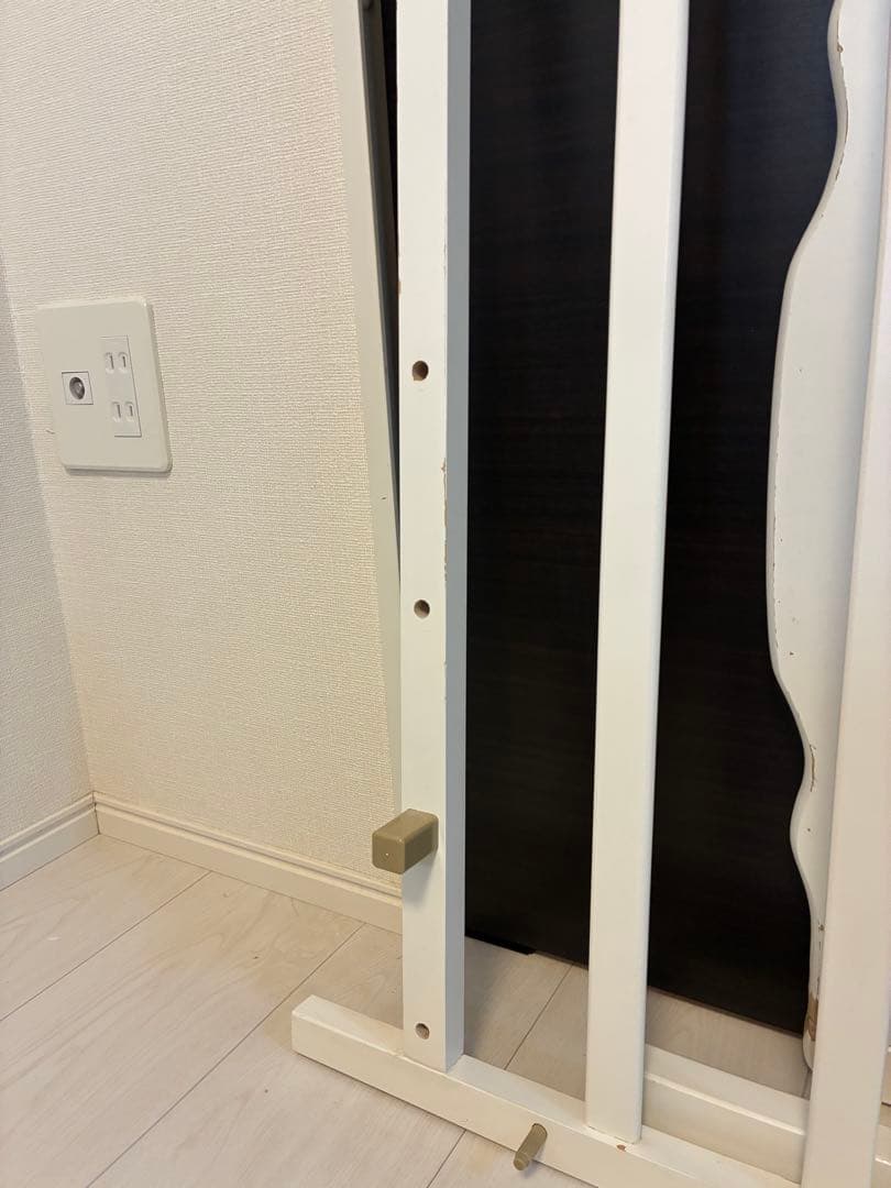 【大和屋】2面オープン 60×90 木製ミニベビーベッド ホワイト