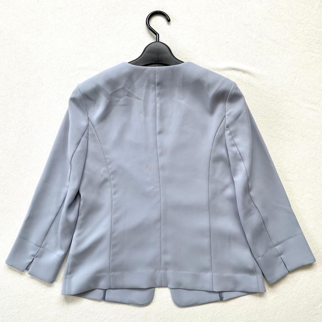 極美品✨ナチュラルビューティーベーシック 洗えるノーカラー スーツ セットアップ