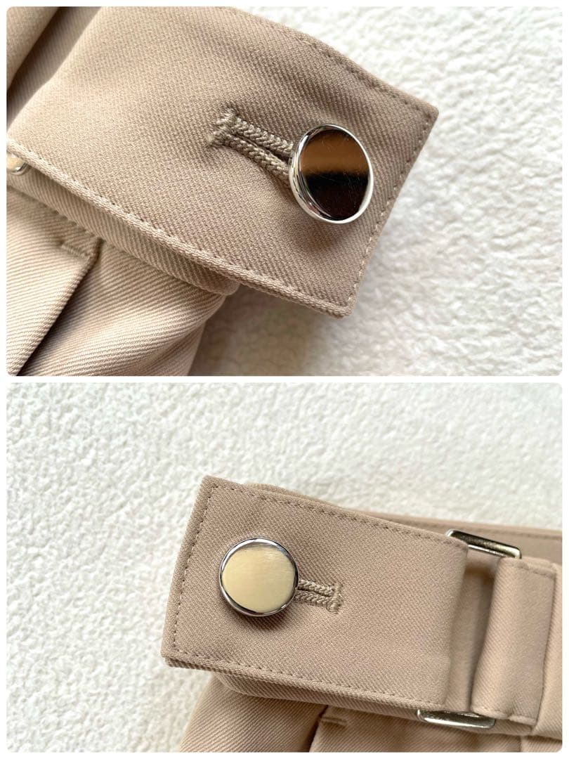 極美品✨ナチュラルビューティーベーシック 洗えるノーカラー スーツ セットアップ