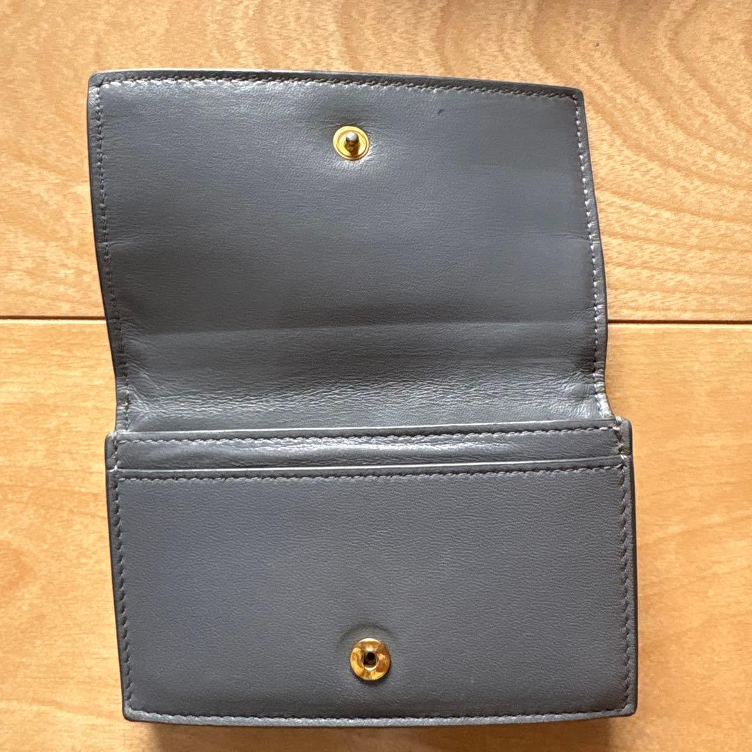 BOTTEGA VENETA グレー レザーパッチワーク名刺入れ　カード