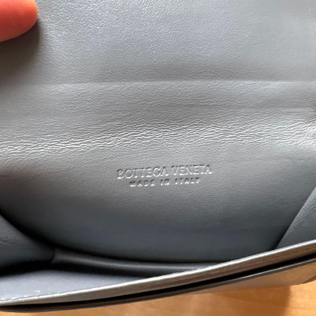 BOTTEGA VENETA グレー レザーパッチワーク名刺入れ　カード