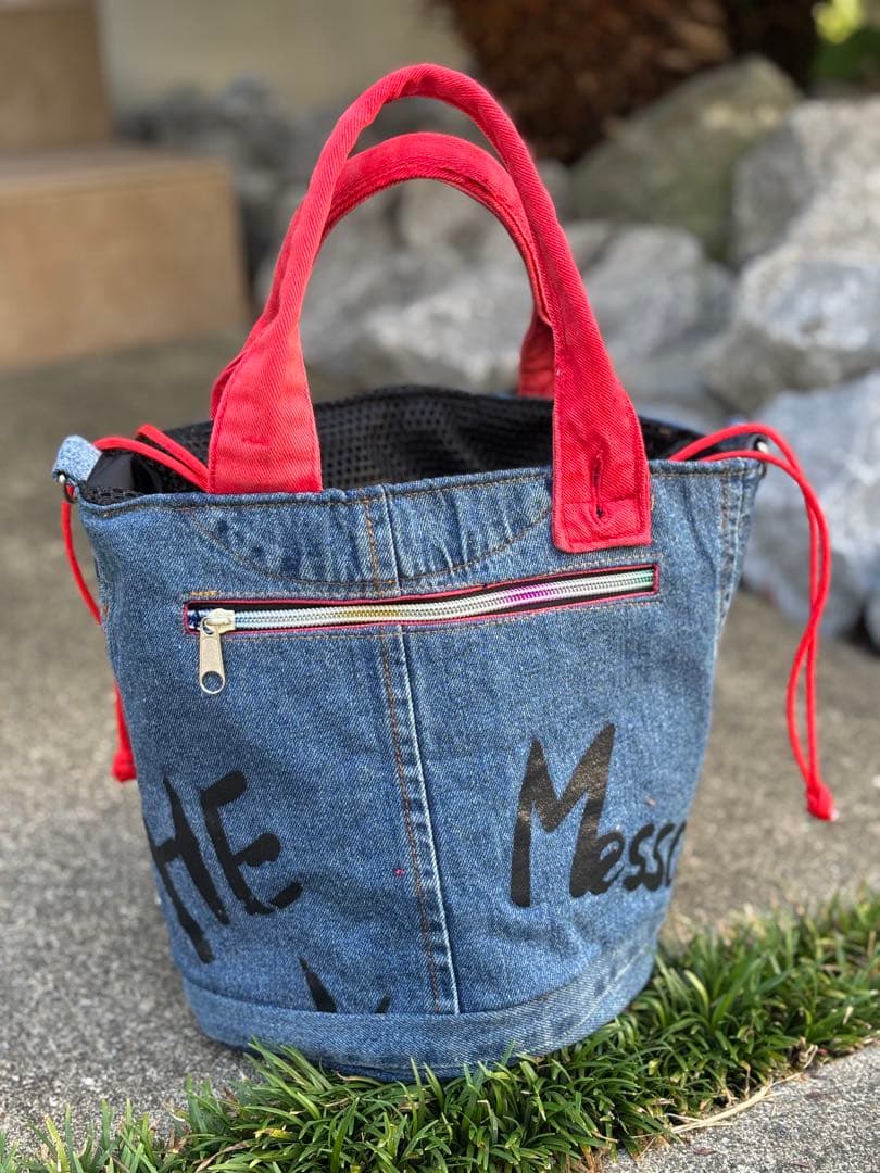 バケツ巾着落書きバック