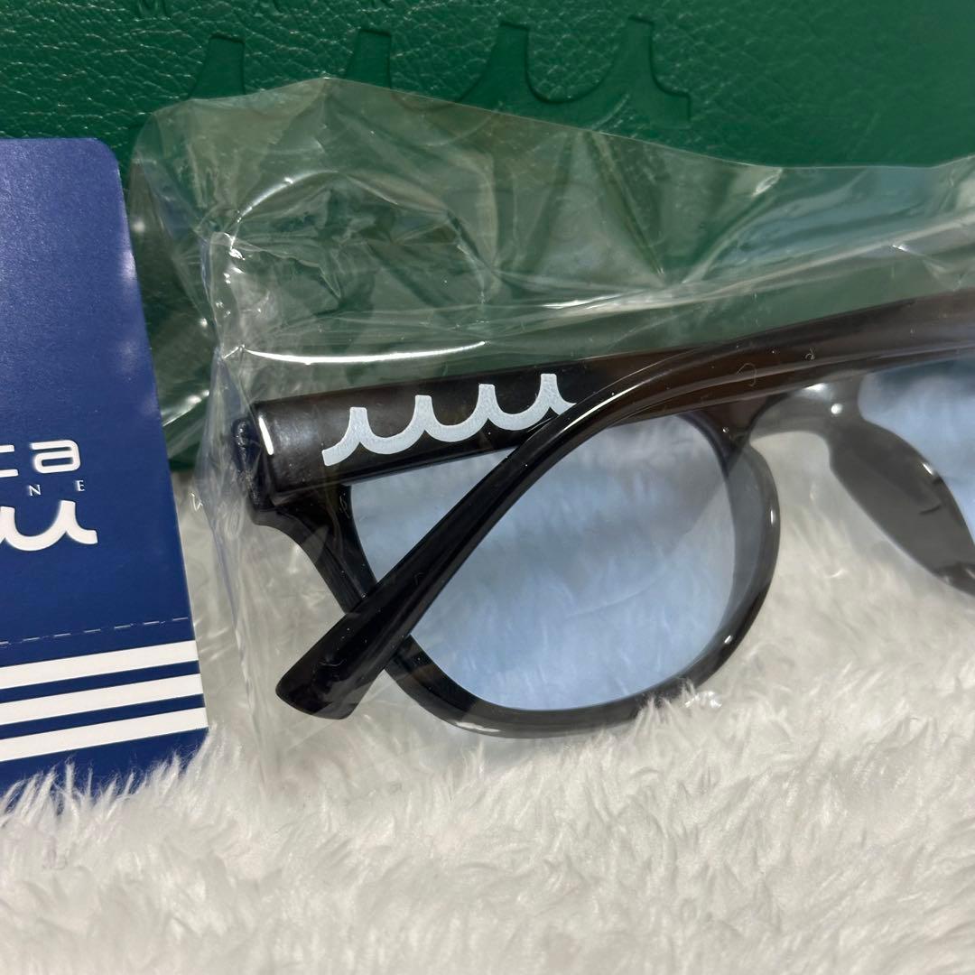 新品★サングラス ムータマリン×エレブロ 黒縁ブルーレンズ muta