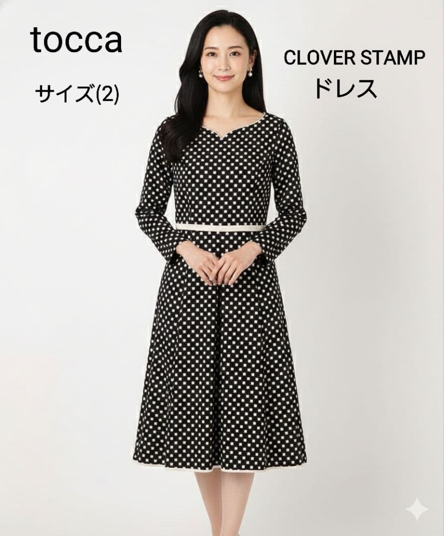美品 TOCCA CLOVER STAMP ドレス