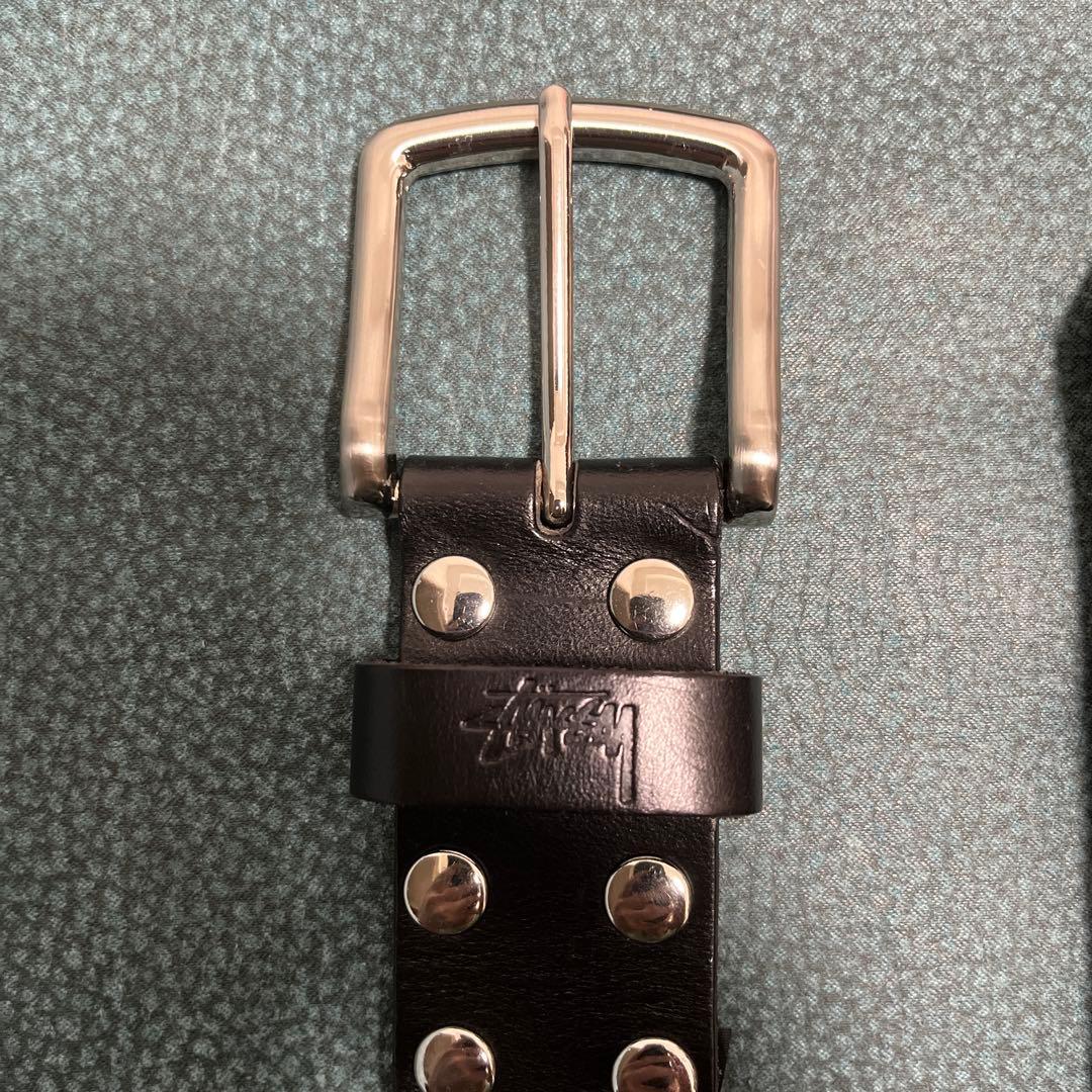 小物 Stussy 8ball studded belt black L/XL