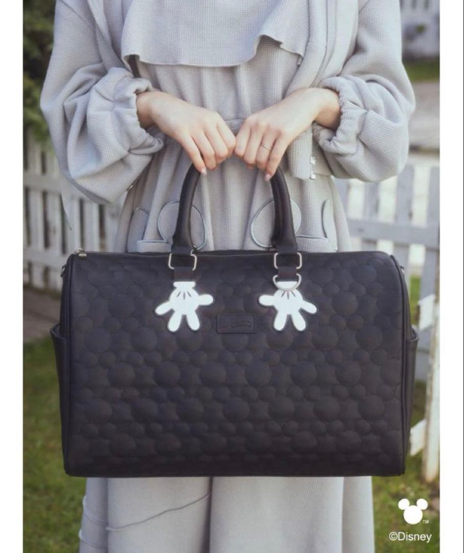 areeam ボストンバッグ ディズニー 旅行 ミッキー アリーム ブラック