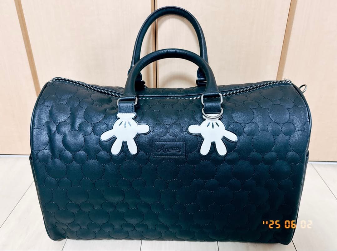 areeam ボストンバッグ ディズニー 旅行 ミッキー アリーム ブラック