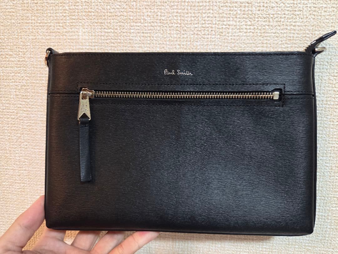 Paul Smith ブラックレザーショルダーバッグ