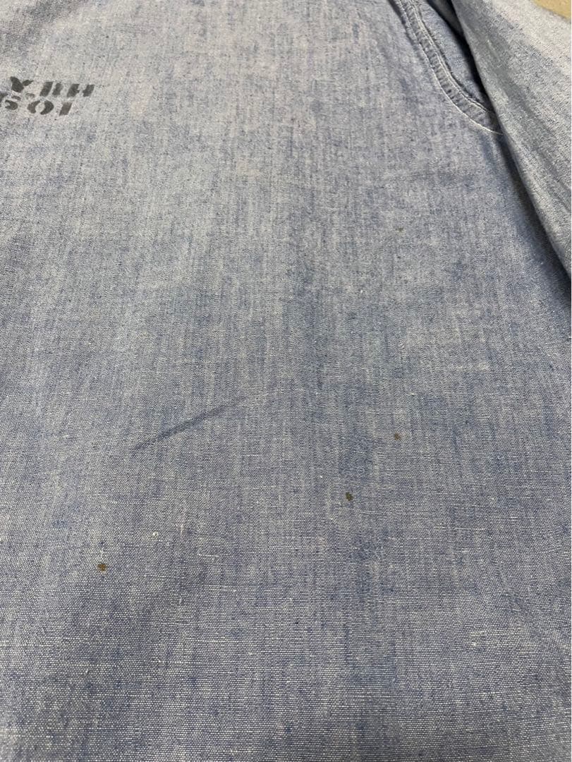 2/14まで掲載・最終値下げ 40s USNAVY CHAMBRAY SHIRT