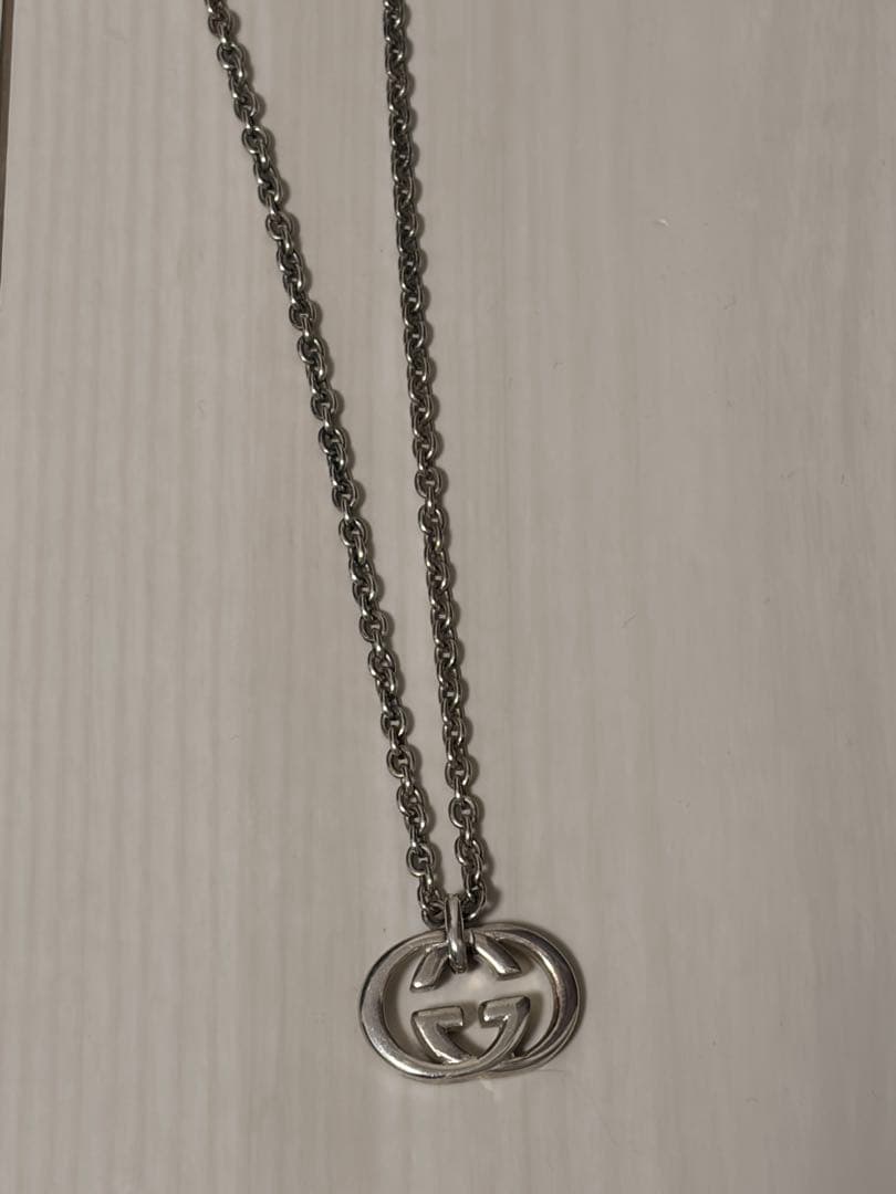 GUCCI グッチ インターロッキングG ペンダント ネックレス シルバー925