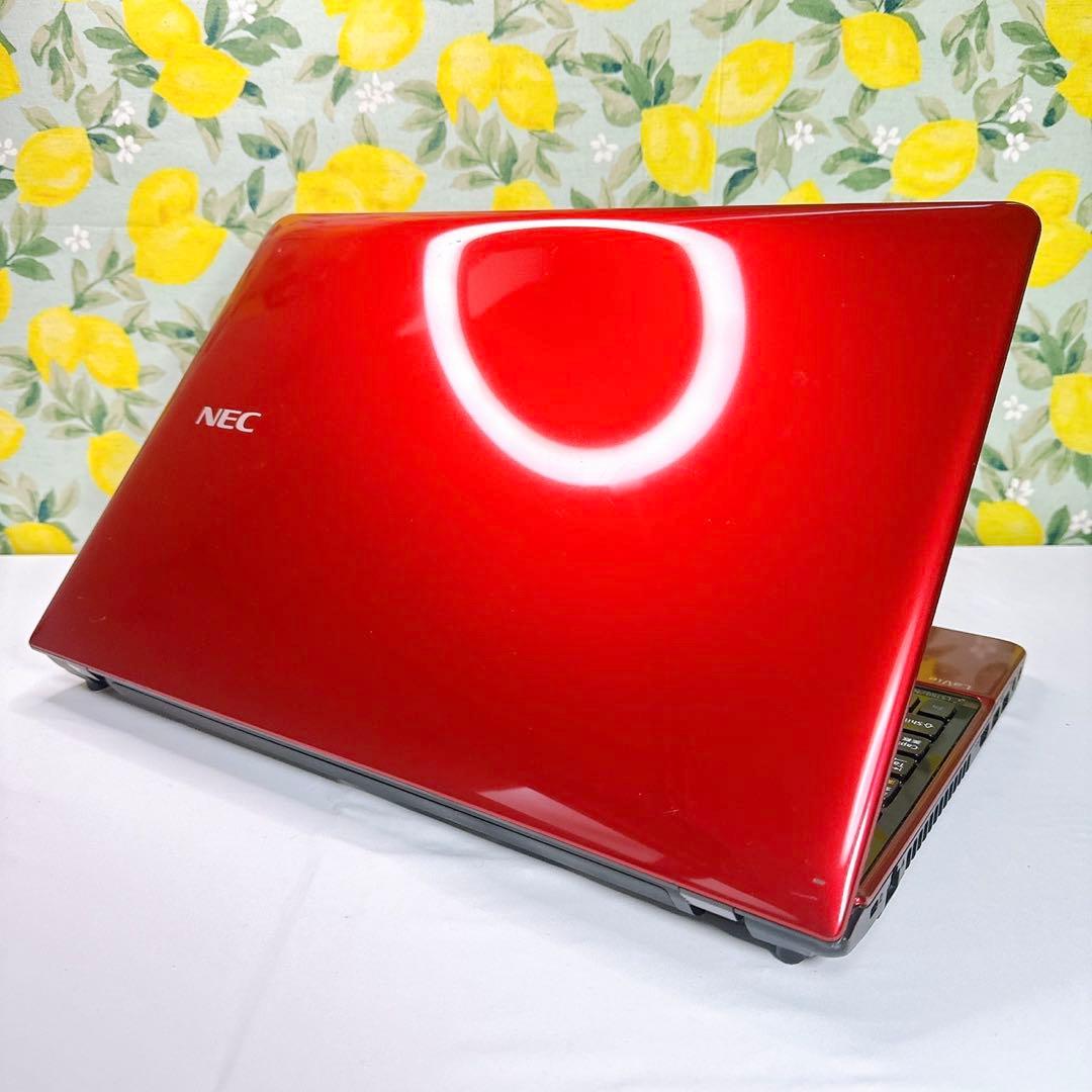 格安レッドパソコン❤️Windows11高速SSD❤️マウス付き❤️届いたらすぐ使える