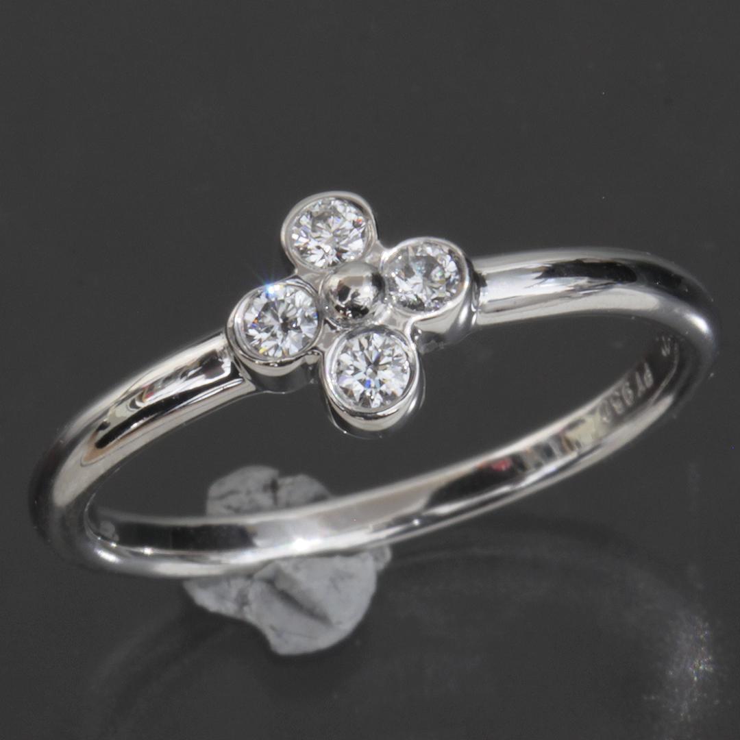 ティファニー フラワーレース ダイヤ リング 10号 pt950 新品仕上済