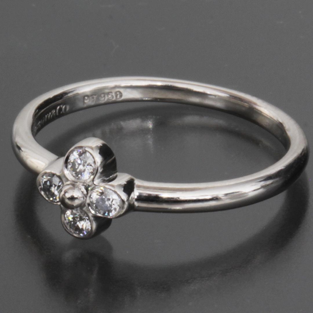 ティファニー フラワーレース ダイヤ リング 10号 pt950 新品仕上済
