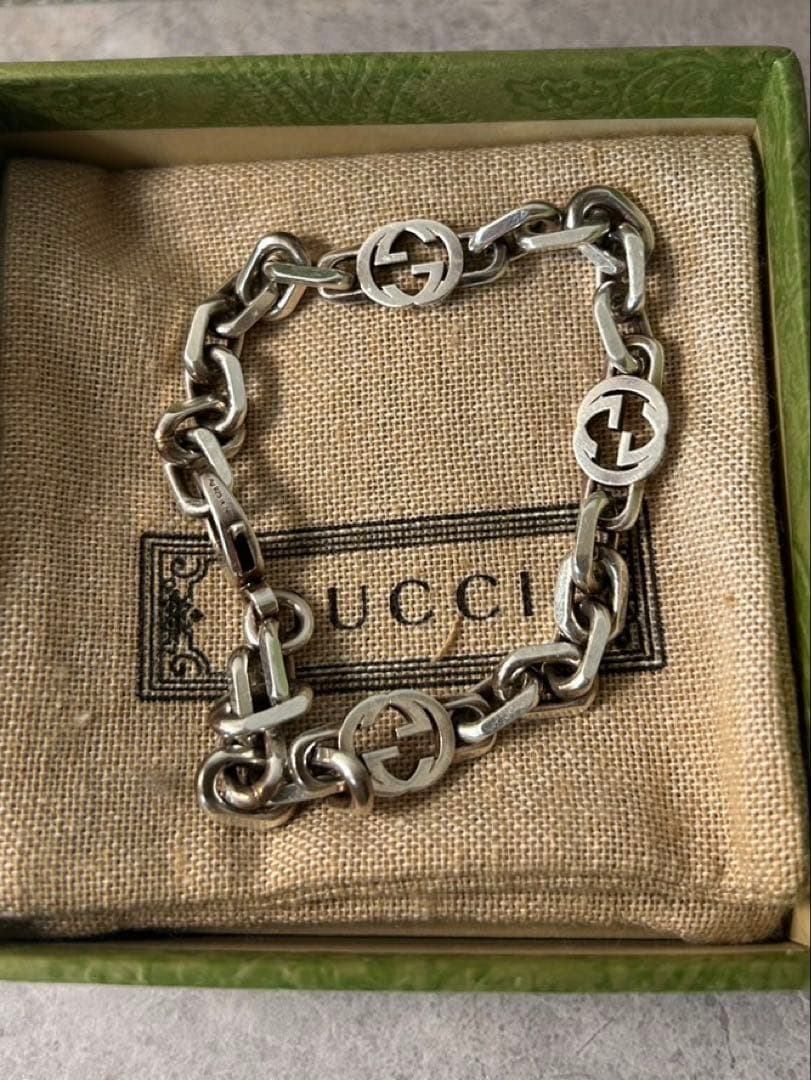 GUCCI ブレスレット　インターロッキング　size19
