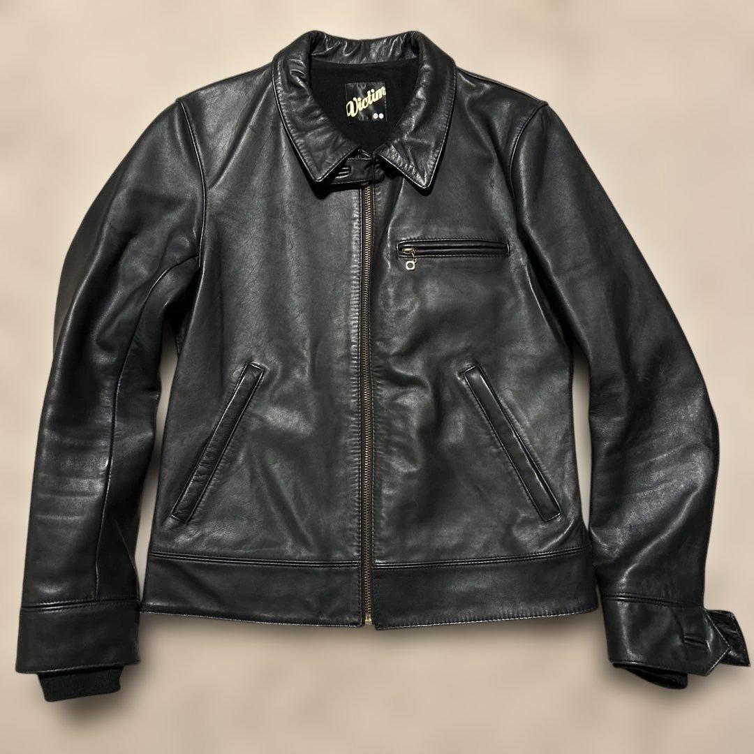 も*ち様 victim レザージャケット シングルライダースジャケット M