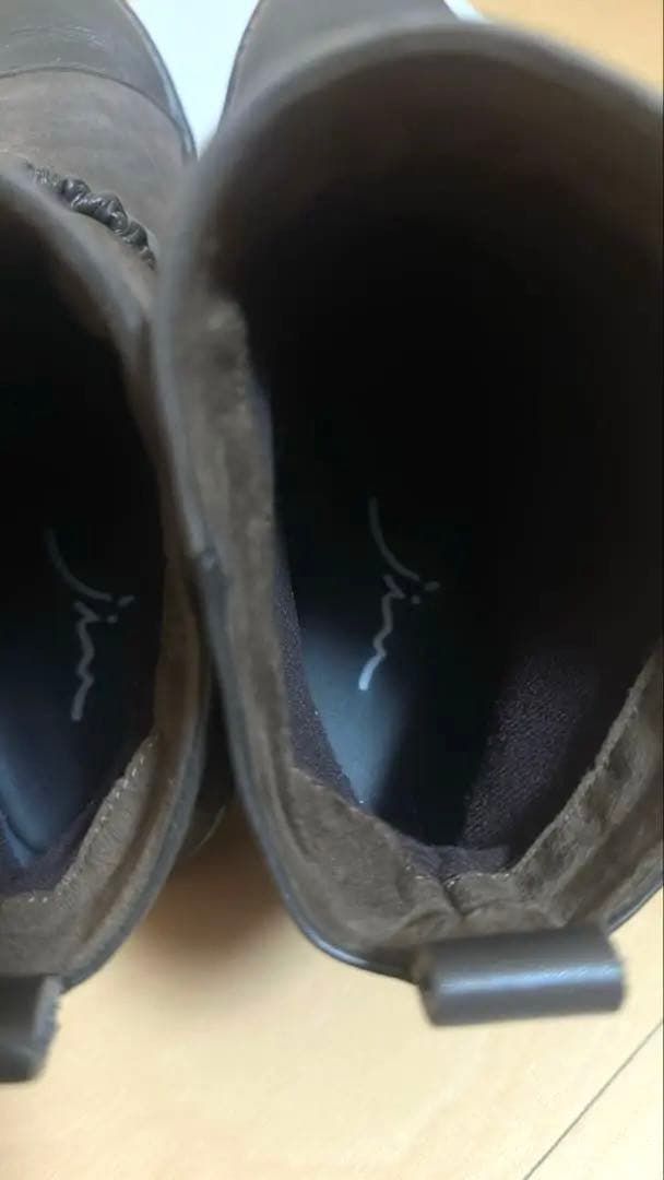 センソユニコ 慈雨 ブラウン スエード レザー ショートブーツ