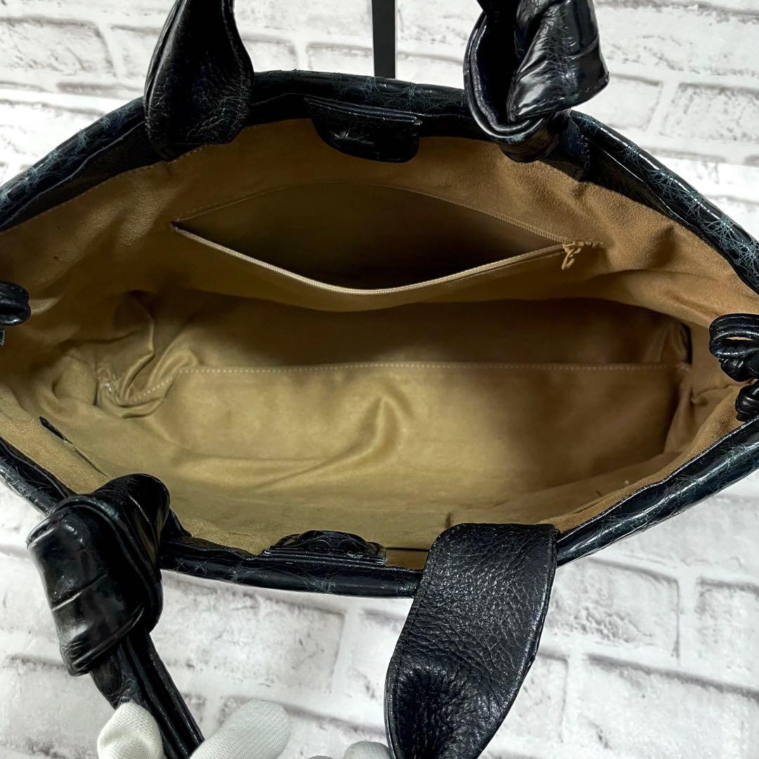 美品✨JRA　高級マットクロコ　ビジネスバッグ　A4収納可　通勤　出張　黒