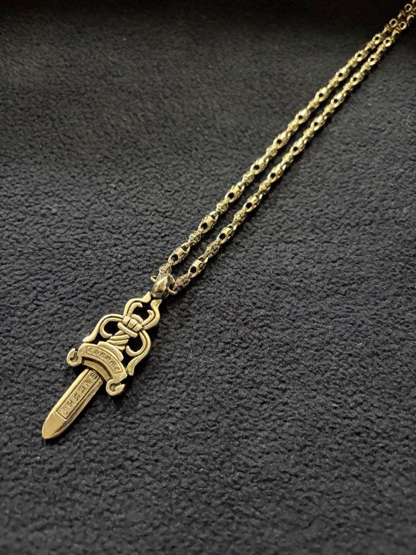 シルバー925 ダガーペンダント　アンカーチェーン (刻印あり)