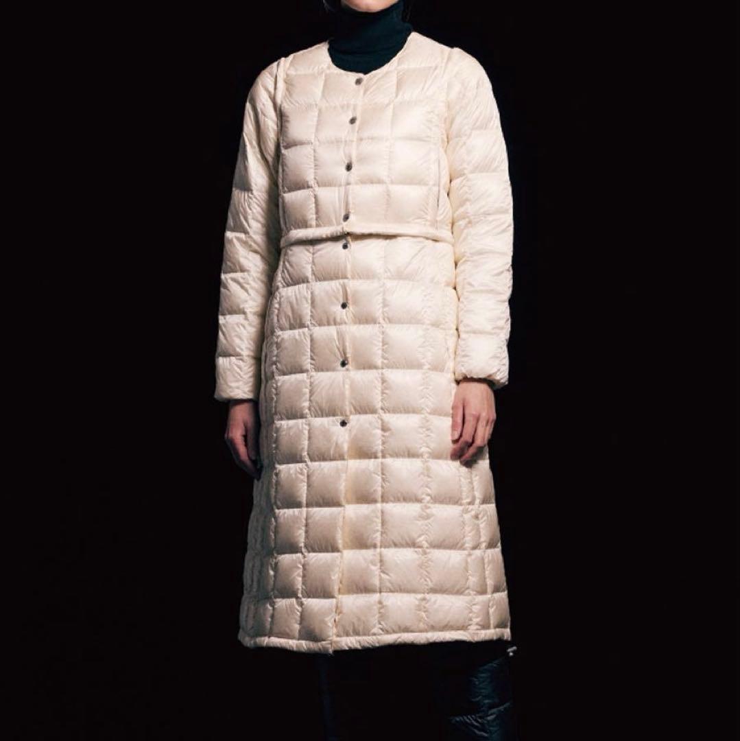 未使用 TAION EXTRA ボレロ＋ロングパーツ ダウンセット オフホワイト