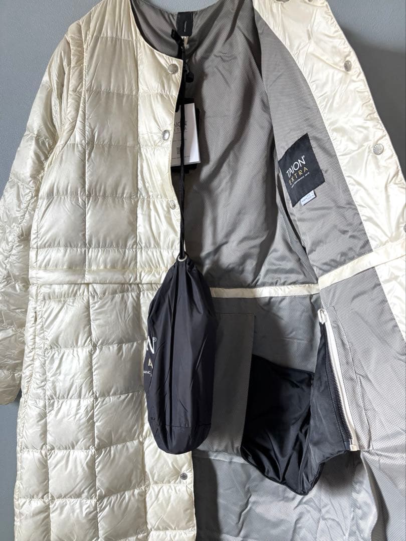 未使用 TAION EXTRA ボレロ＋ロングパーツ ダウンセット オフホワイト