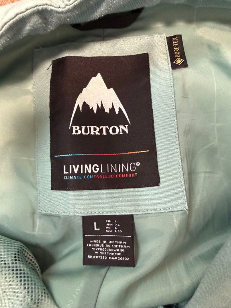 Burton スノーボードパンツ ウェア GORE-TEX Lサイズ　水色