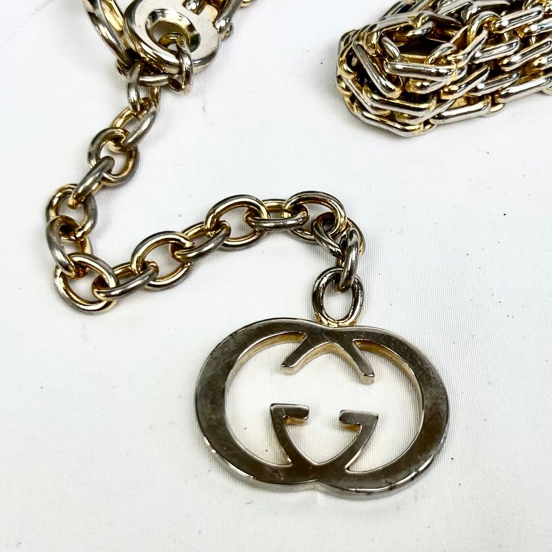 小物 Gucci Interlocking G Gold Chain Belt