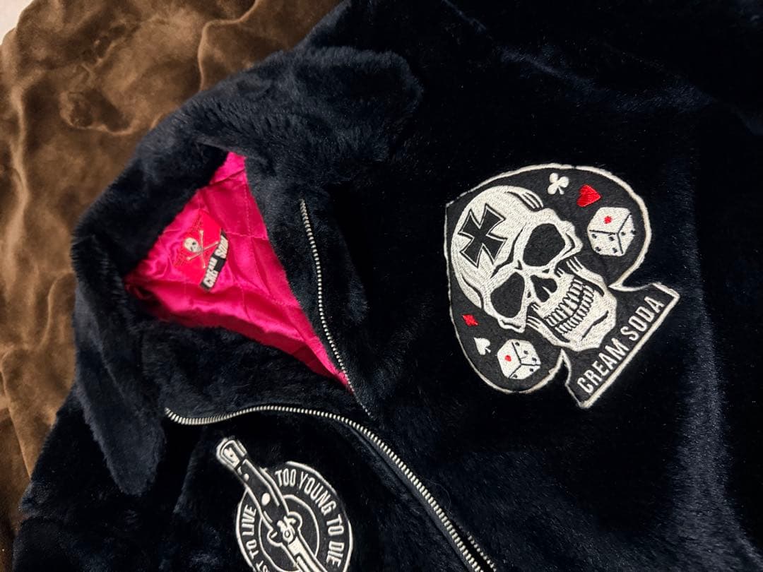 CREAM SODA スカル フリースジャケット 日本限定 スカジャン