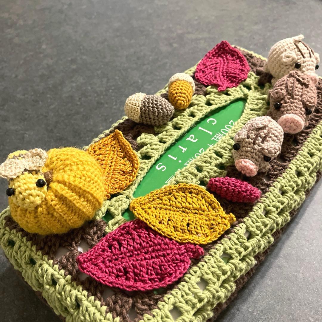 ハンドメイド☆ボックスティッシュカバー☆ティッシュケース☆かぎ針編み