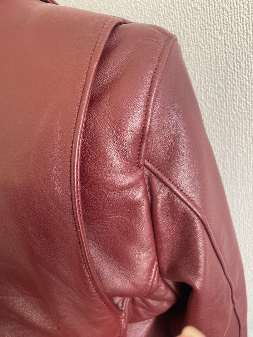 マ*ボ様 ジャックローズ　本革レザー ダブルライダースジャケット　羊革