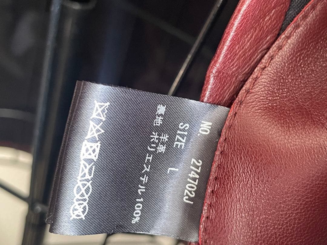 マ*ボ様 ジャックローズ　本革レザー ダブルライダースジャケット　羊革