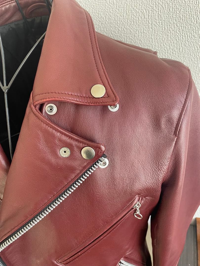 マ*ボ様 ジャックローズ　本革レザー ダブルライダースジャケット　羊革
