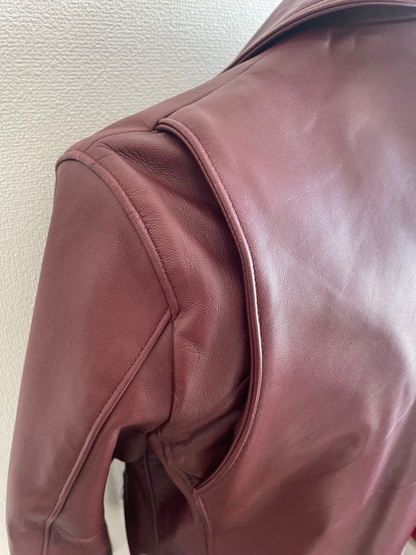 マ*ボ様 ジャックローズ　本革レザー ダブルライダースジャケット　羊革