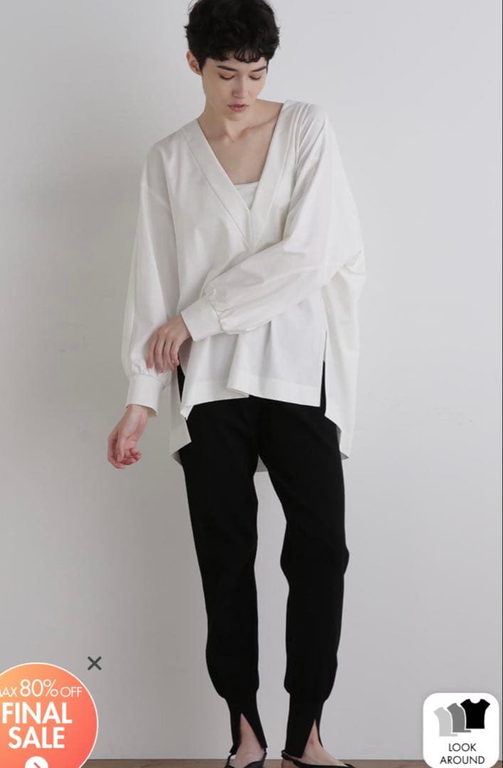 最終値下げ　LE PHIL ルフィル ホワイト 長袖シャツ Fサイズ