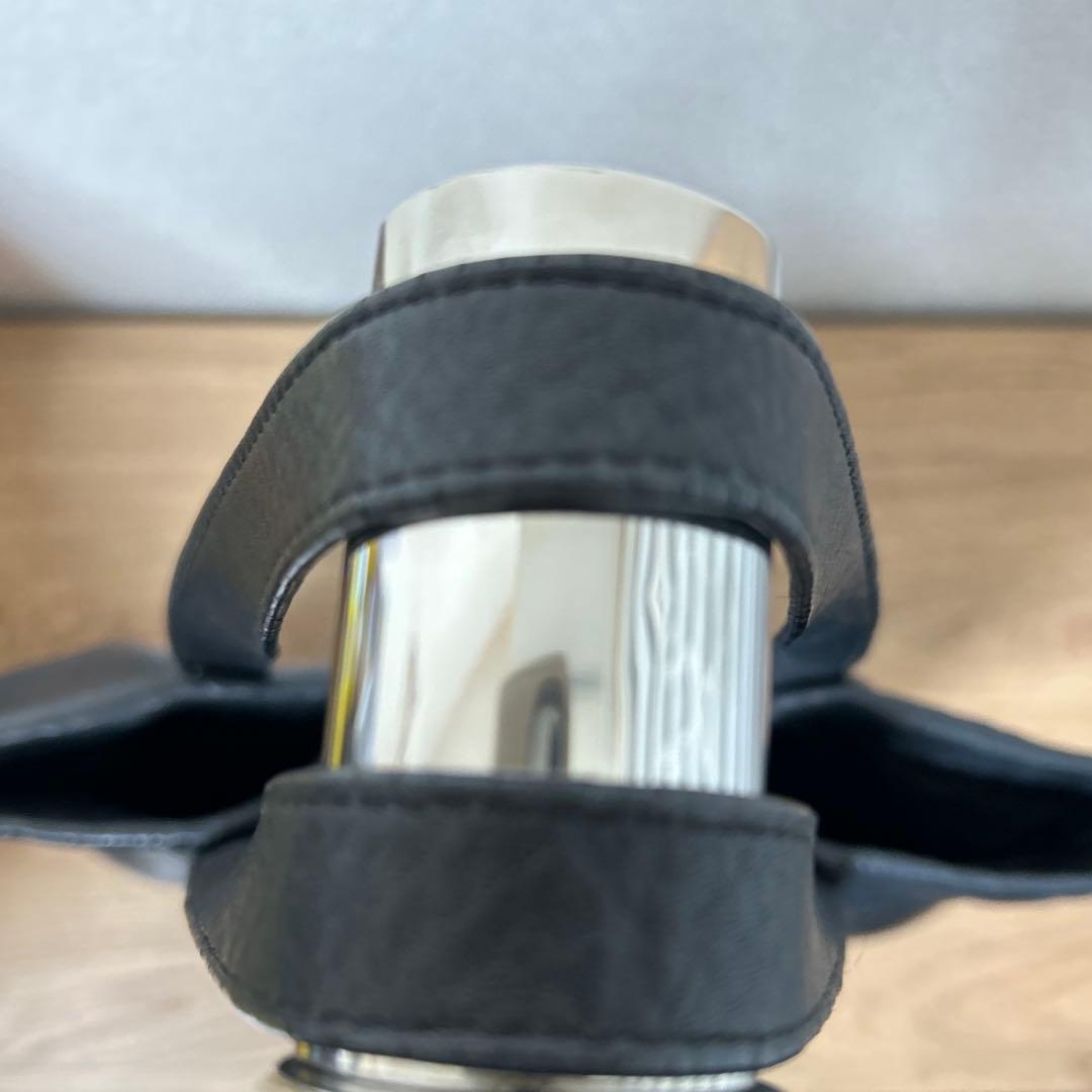 アニヤハインドマーチ　ショルダーバッグ　レザー　ブラック　フリンジトートバッグ