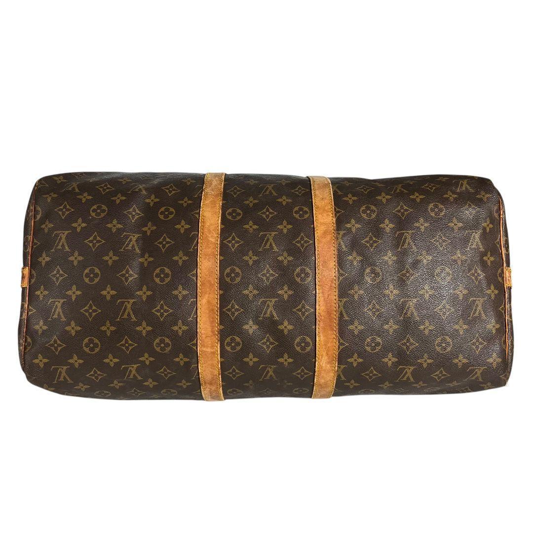 【鑑定済】キーポル55　ルイヴィトン　モノグラム　ボストンバッグ　ブラウン　旅行