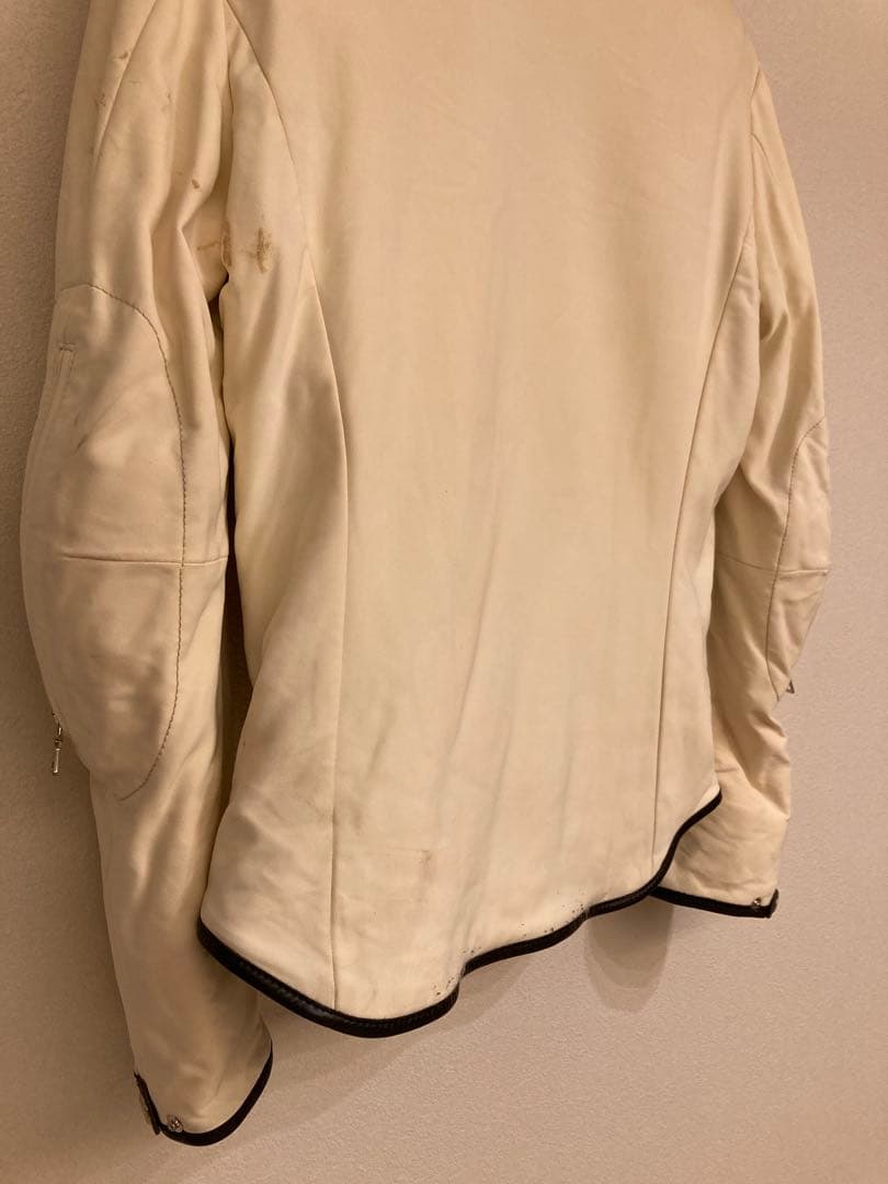 PRADA プラダ　ホワイトシングルライダースジャケット