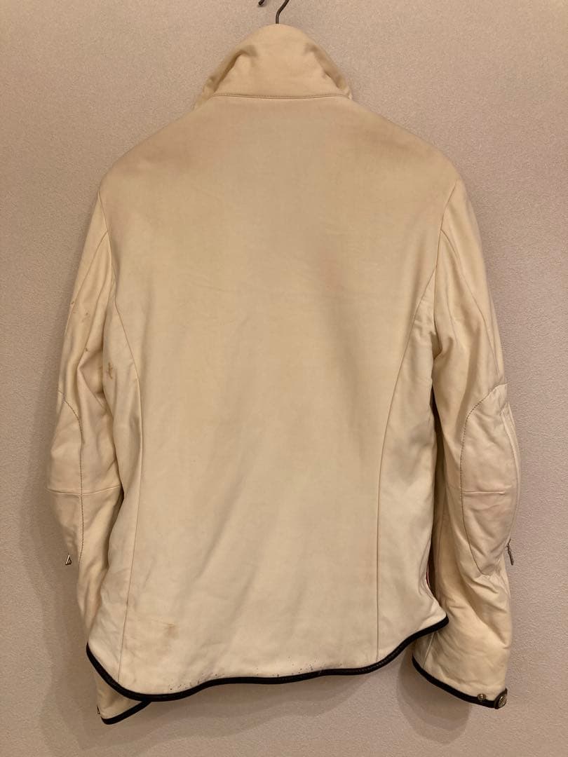 PRADA プラダ　ホワイトシングルライダースジャケット