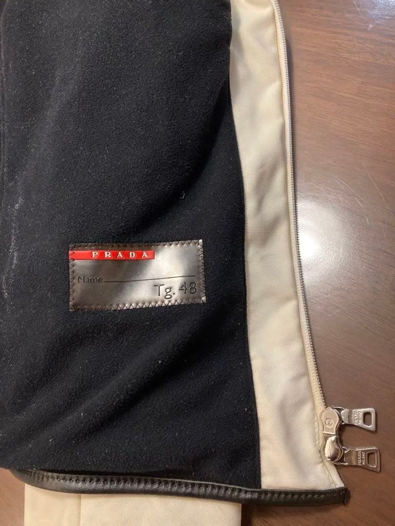 PRADA プラダ　ホワイトシングルライダースジャケット