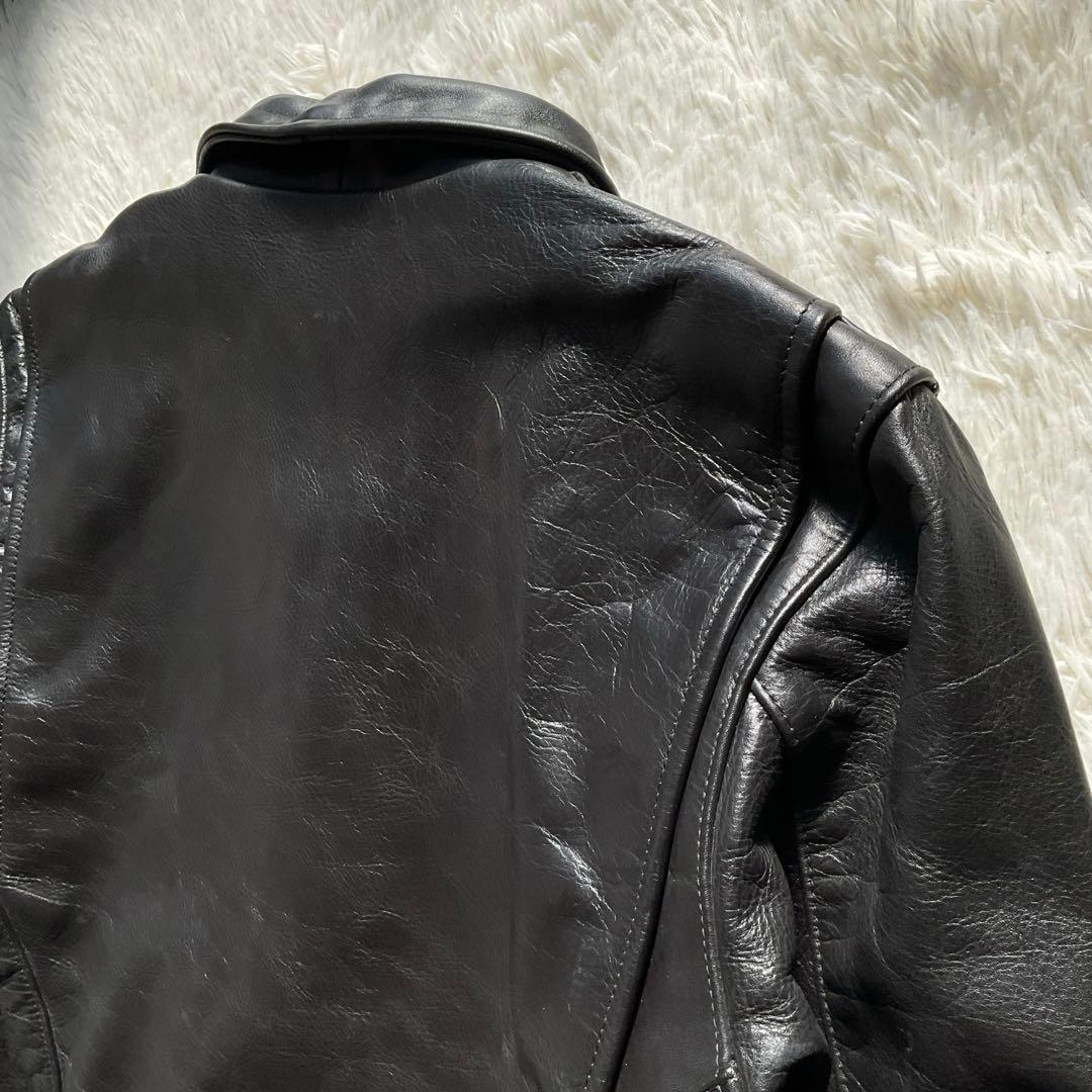 美品✨VANSON エンフィールド　レザージャケット　シングルライダース　46
