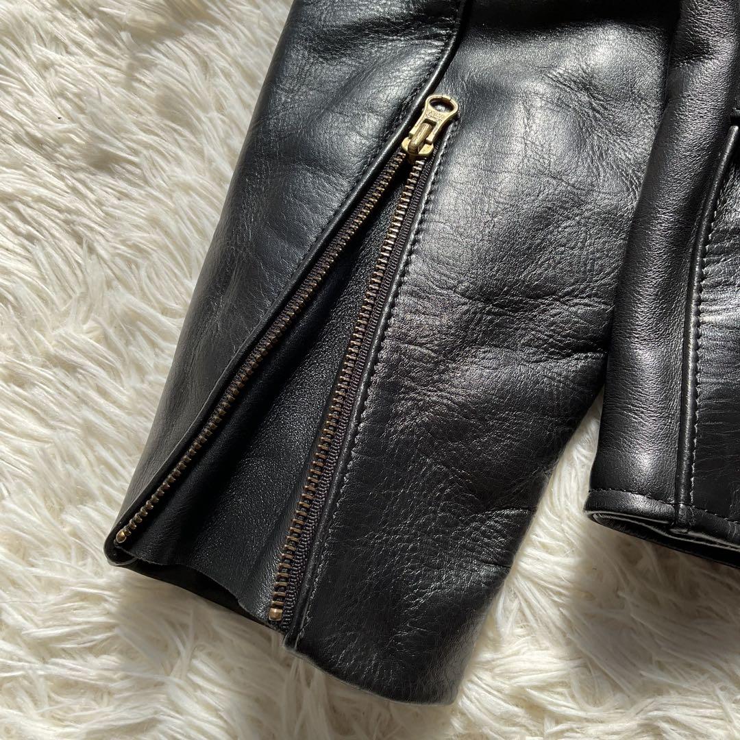 美品✨VANSON エンフィールド　レザージャケット　シングルライダース　46