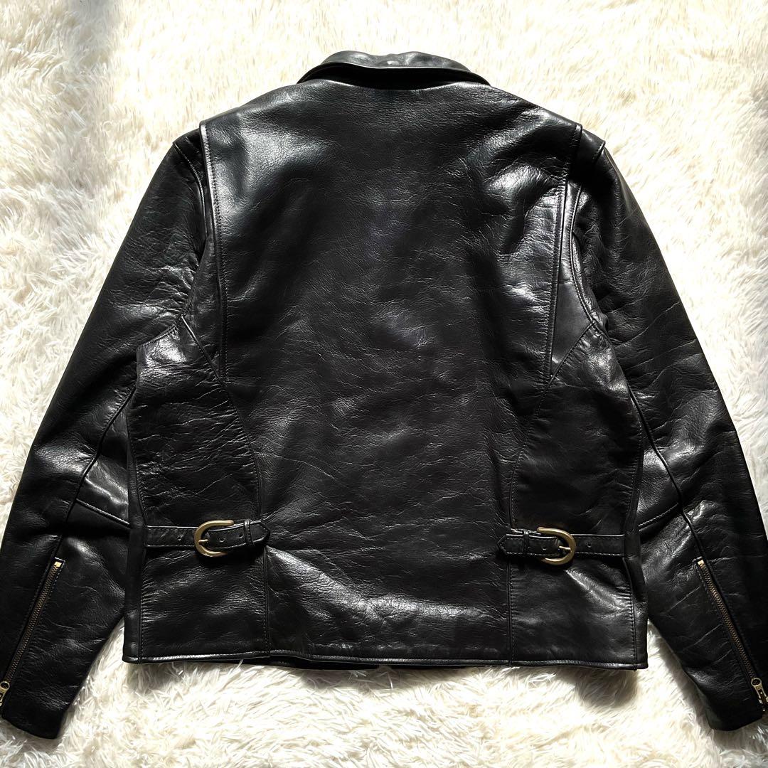 美品✨VANSON エンフィールド　レザージャケット　シングルライダース　46