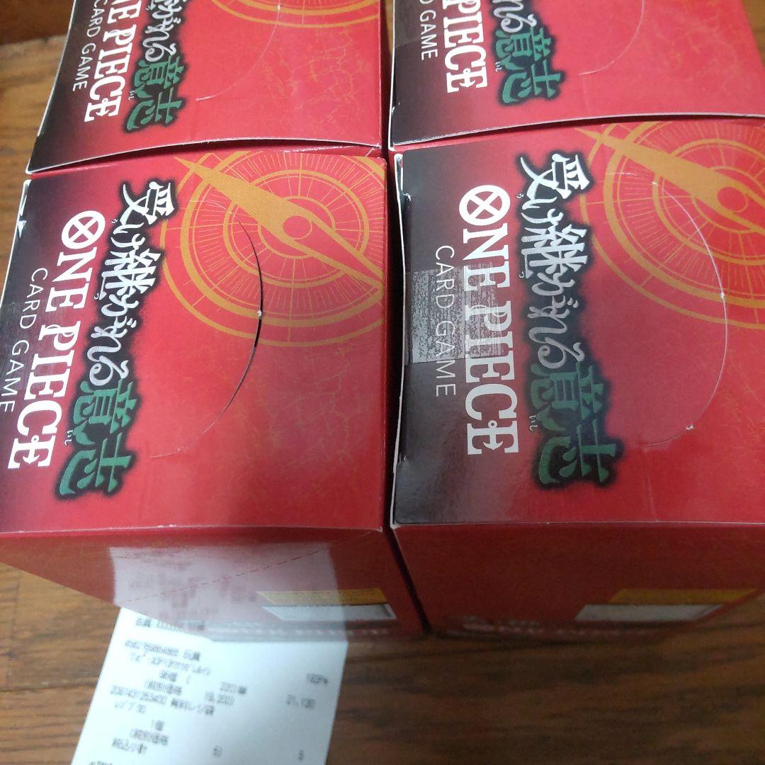 ☆ワンピースカード☆受け継がれる意志☆４BOX☆テープ付き☆