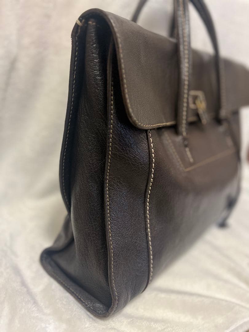 【美品】genten ゲンテン 本革トートバッグ ダークブラウン