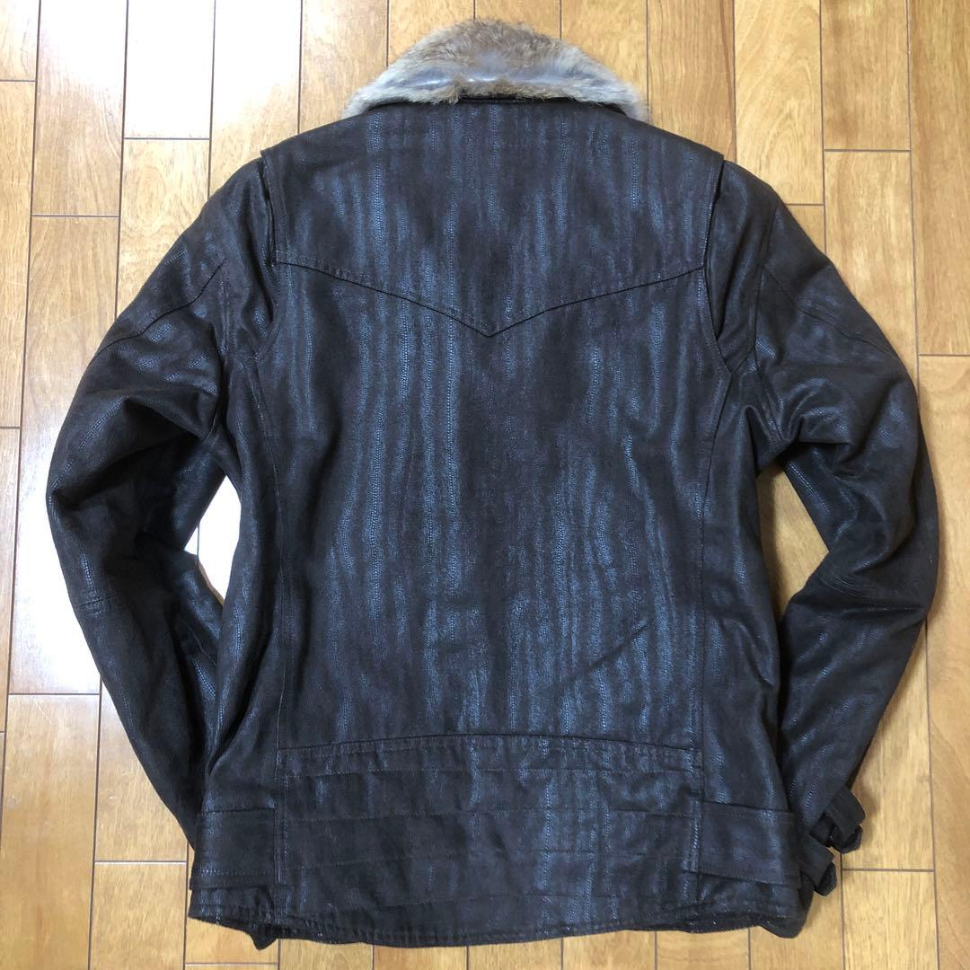 ♠️SCHLUSSEL♠️フェイクスエードライダースジャケット⭐️裏地中綿キルティング