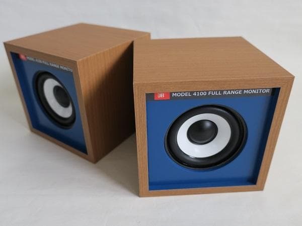 ゆっちゃん★キューブJRスピーカー★3インチフルレンジ 高音質 木目調