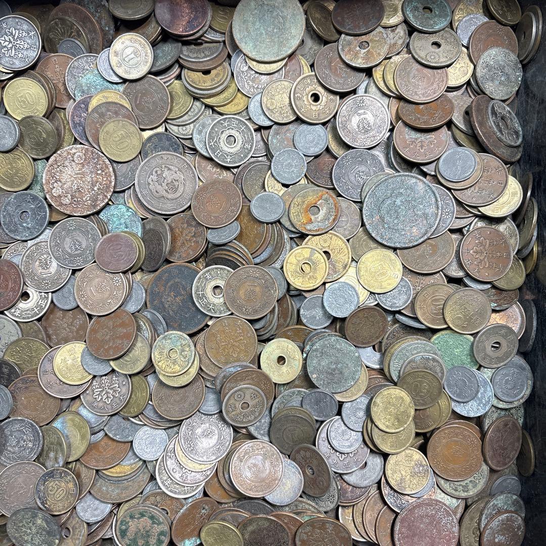 ③ジャンク古銭(アルミ無し)まとめ売り 約5kg 在庫処分品