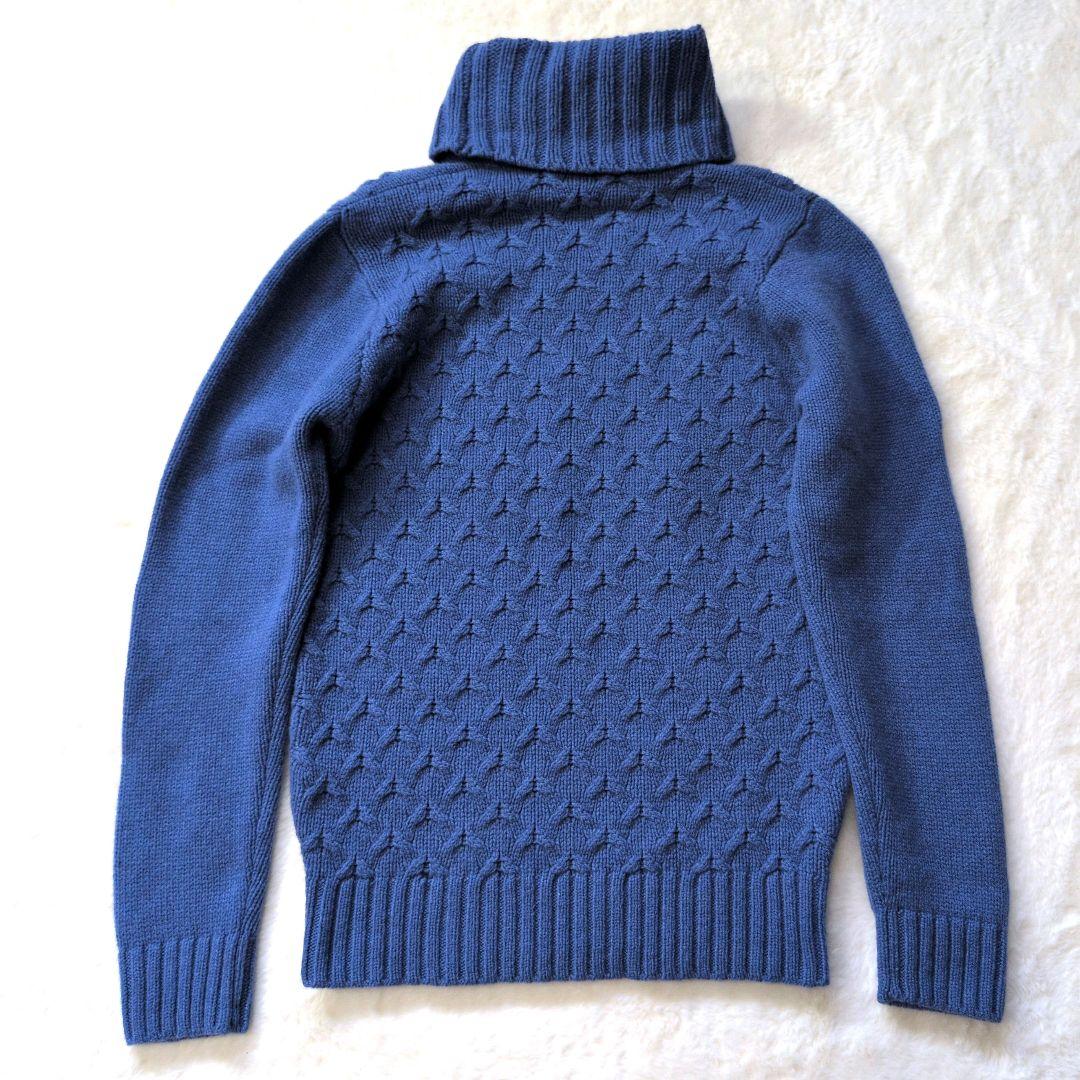 【極美品】アイルランド製 イニシュマン ケーブルニット タートルネック M