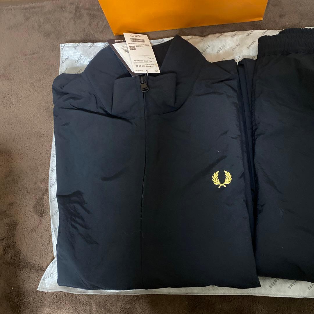 ビームス別注フレッドペリーシェルジャケットパンツ26SS ブラック セット xl