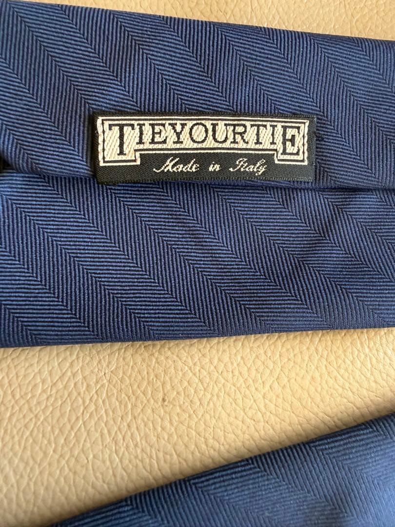 TIE YOUR TIE セッテピエゲ ネイビーソリッド LANA WOOL